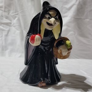 Disney Witch Figurine with Black Cloak and Cream Accents